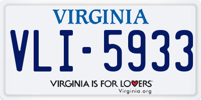 VA license plate VLI5933