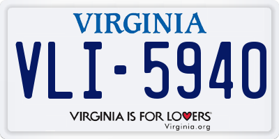 VA license plate VLI5940