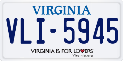 VA license plate VLI5945