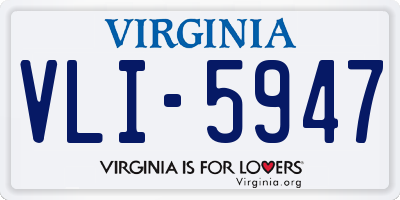 VA license plate VLI5947