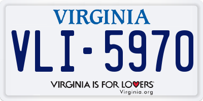 VA license plate VLI5970