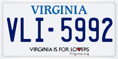 VA license plate VLI5992