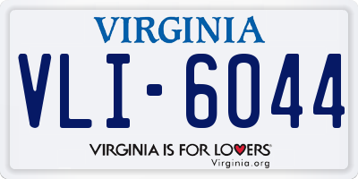 VA license plate VLI6044