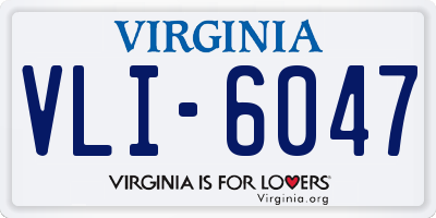 VA license plate VLI6047
