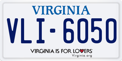 VA license plate VLI6050
