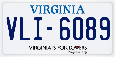 VA license plate VLI6089