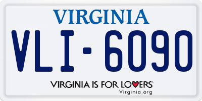 VA license plate VLI6090
