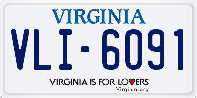 VA license plate VLI6091
