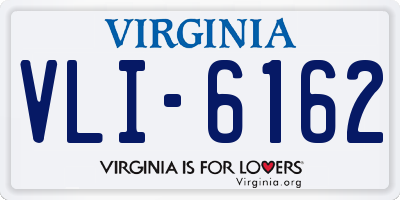 VA license plate VLI6162