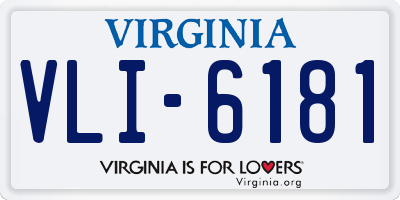 VA license plate VLI6181