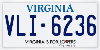 VA license plate VLI6236