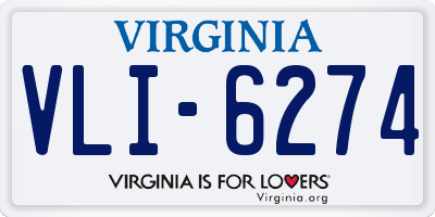 VA license plate VLI6274