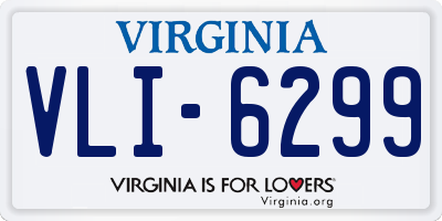 VA license plate VLI6299