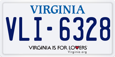 VA license plate VLI6328