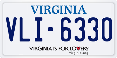 VA license plate VLI6330