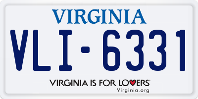 VA license plate VLI6331