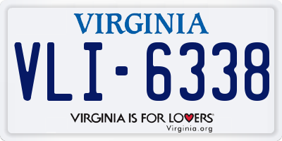 VA license plate VLI6338