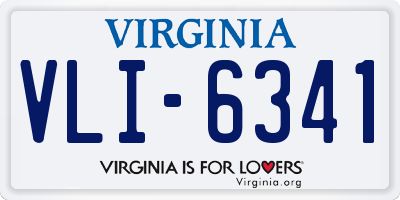 VA license plate VLI6341