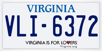 VA license plate VLI6372