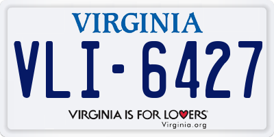 VA license plate VLI6427