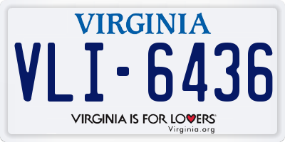 VA license plate VLI6436