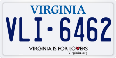 VA license plate VLI6462