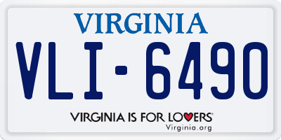VA license plate VLI6490
