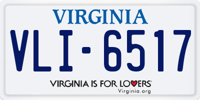 VA license plate VLI6517