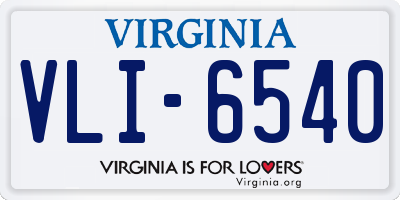 VA license plate VLI6540