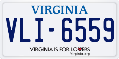 VA license plate VLI6559