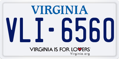 VA license plate VLI6560