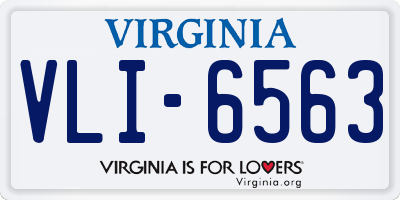 VA license plate VLI6563