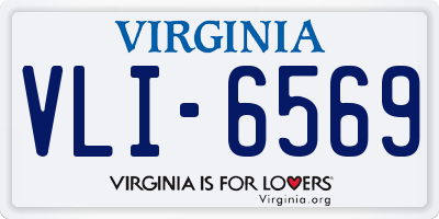 VA license plate VLI6569