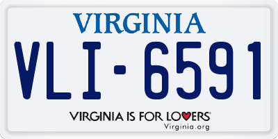 VA license plate VLI6591