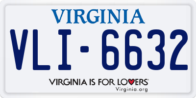 VA license plate VLI6632