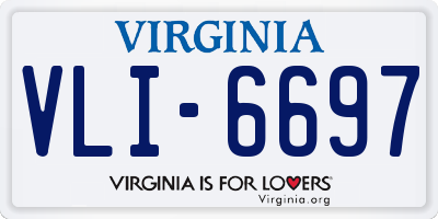 VA license plate VLI6697