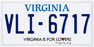 VA license plate VLI6717