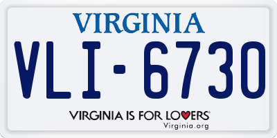 VA license plate VLI6730
