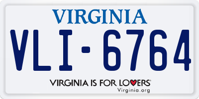 VA license plate VLI6764
