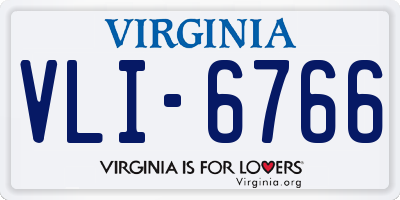 VA license plate VLI6766
