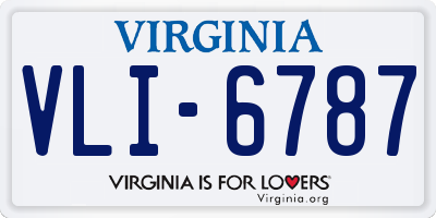 VA license plate VLI6787