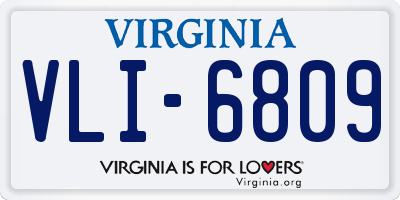 VA license plate VLI6809