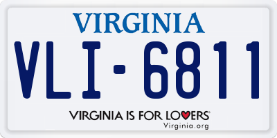 VA license plate VLI6811