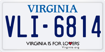 VA license plate VLI6814