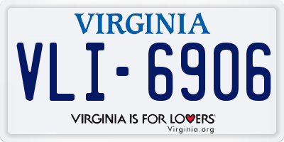 VA license plate VLI6906