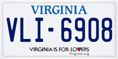 VA license plate VLI6908