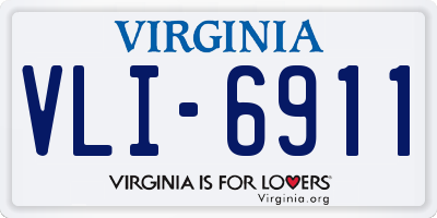 VA license plate VLI6911