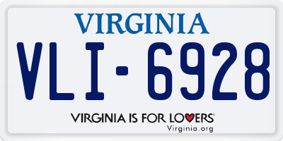 VA license plate VLI6928
