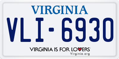 VA license plate VLI6930
