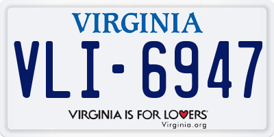 VA license plate VLI6947